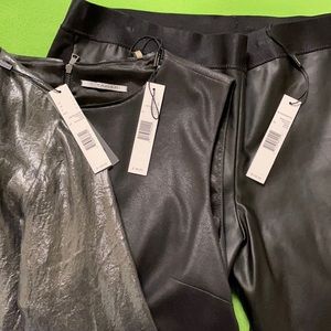 Tahari 3 piece faux leather vegan leggings